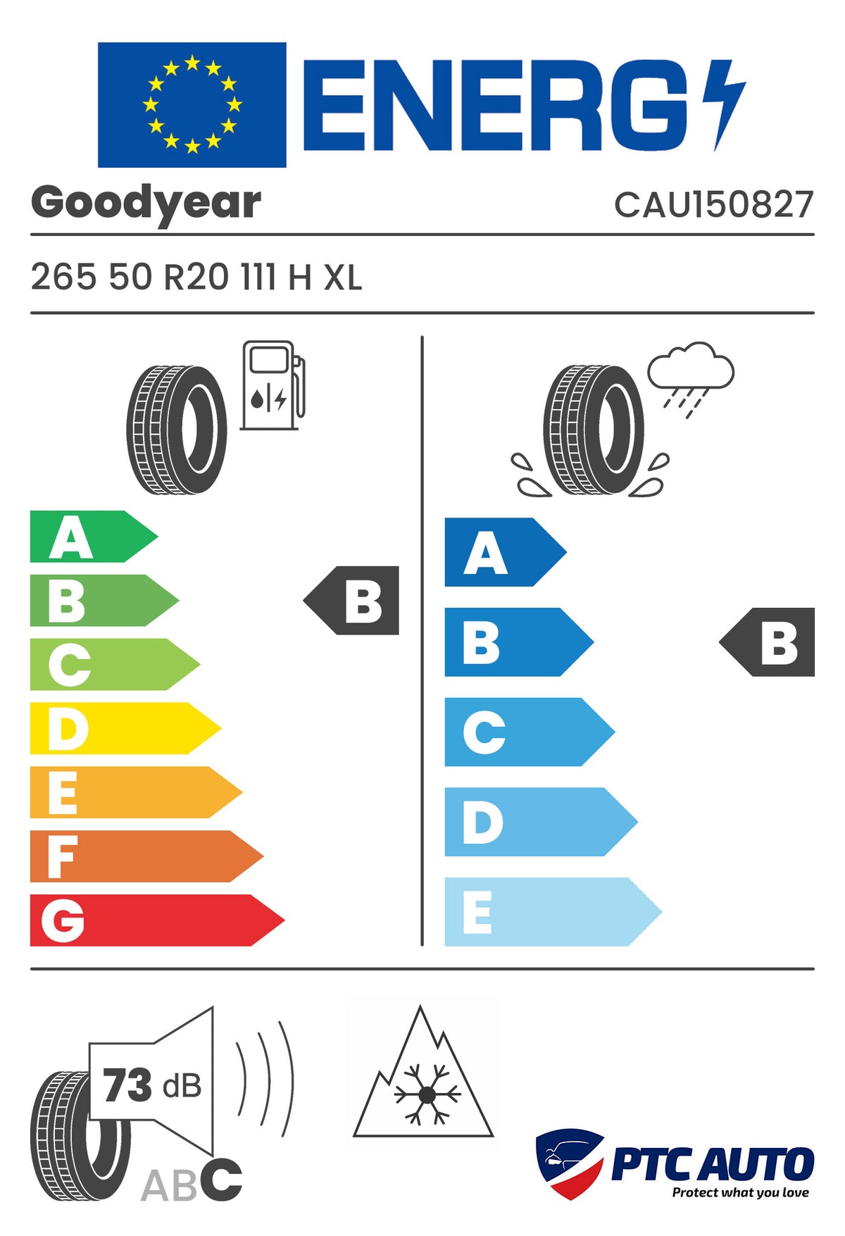 GOODYEAR 265/50 R20 111H XL ULTRAGRIP PERFORMANCE + MO M+S 3PMSF (B-B-B[73])(4x4 iarna)