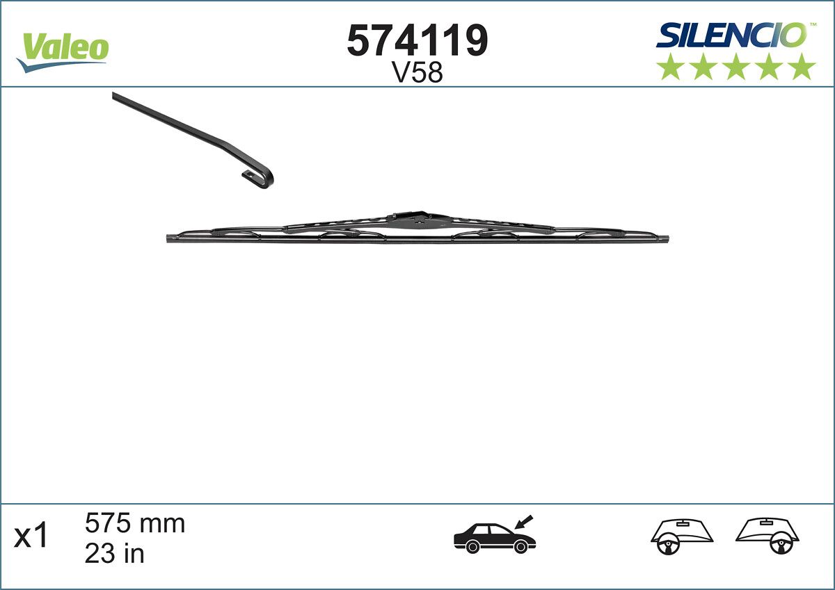 Lamela Stergator Lancia Y, fabricatie 1995-2003, caroserie Hatchback | STV574119