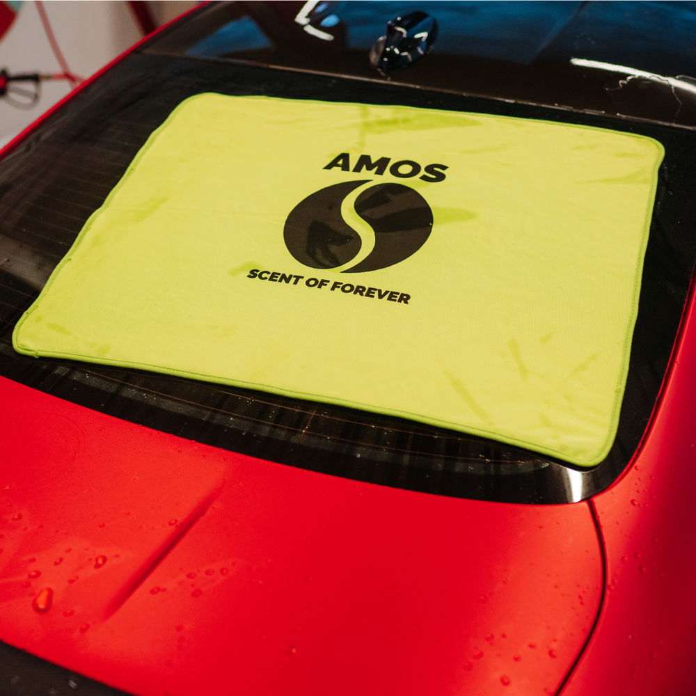 Prosop microfibră ultra absorbant AMOS Powerfluff verde 1000 GSM 60*80cm + manusa CADOU