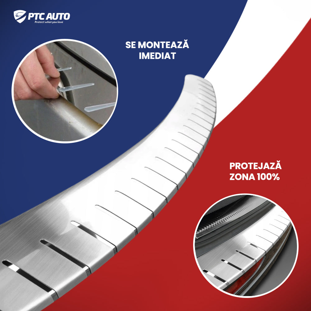 Protectii prag portbagaj inox Toyota Auris II, an fabricatie 01.2013 - 12.2018, caroserie hatchback facelift | 25-5533