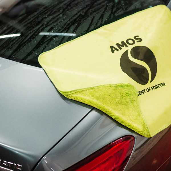 Prosop microfibră ultra absorbant AMOS Powerfluff verde 1000 GSM 60*80cm + manusa CADOU