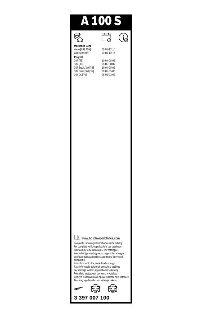 Lamela Stergator Mercedes Vito, fabricatie 2003+, caroserie Minivan | STB3397007100