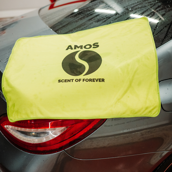 Prosop microfibră ultra absorbant AMOS Powerfluff verde 1000 GSM 60*80cm + manusa CADOU