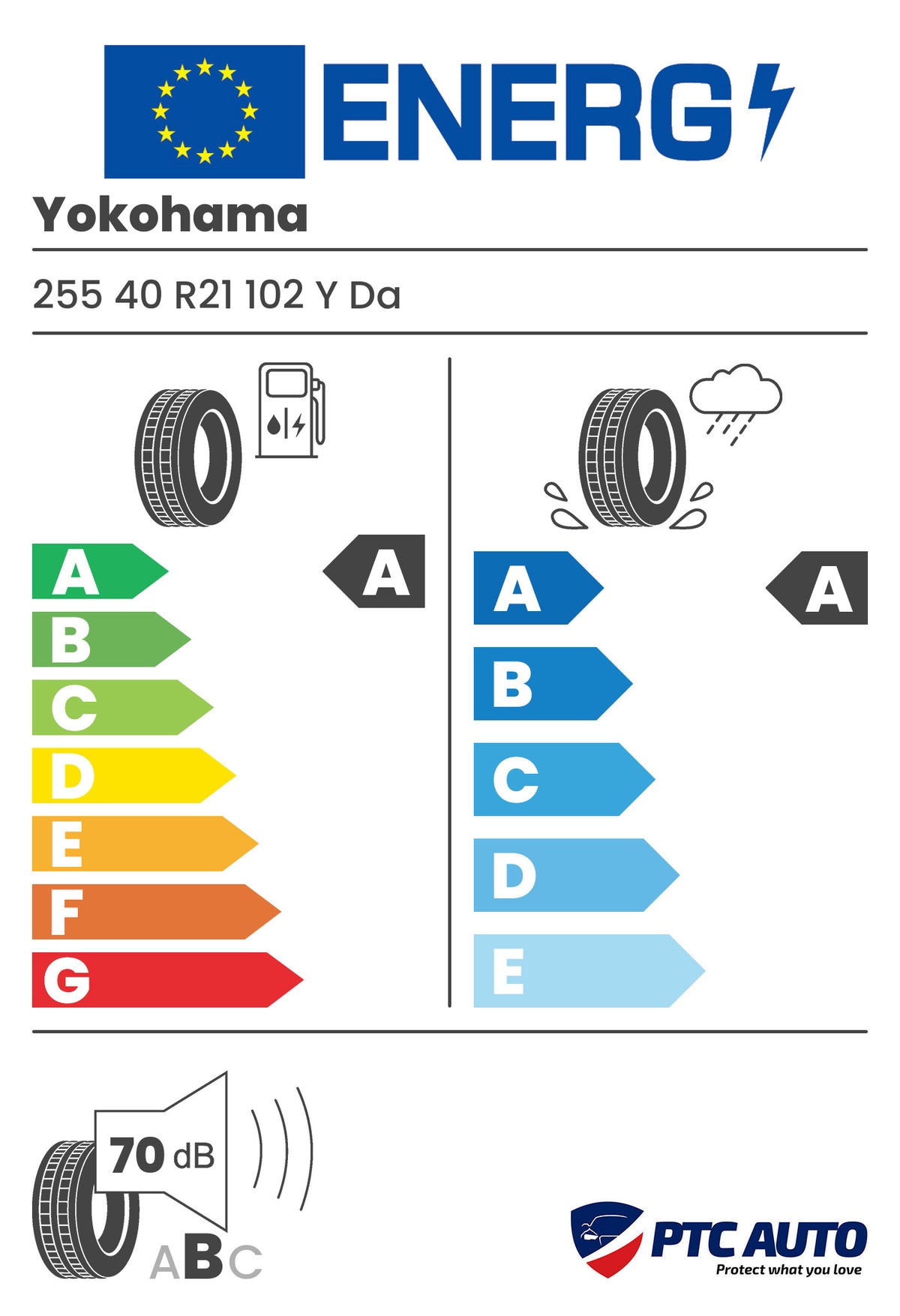 YOKOHAMA V107G 255/40R21 102Y