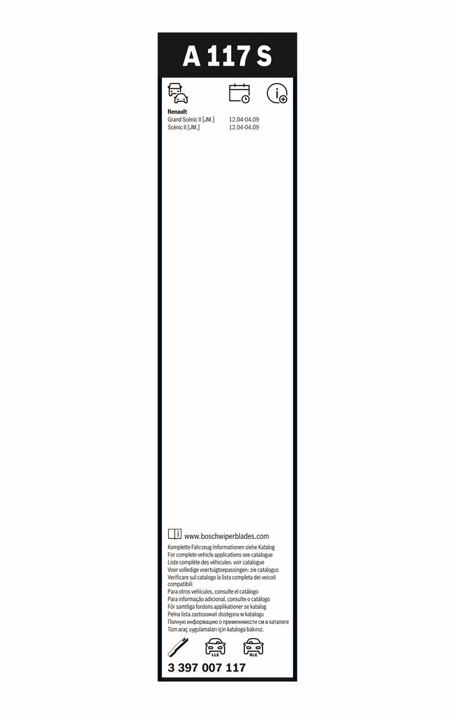 Lamela Stergator Renault Grand Scenic II, fabricatie 2004-2009, caroserie Minivan | STB3397007117