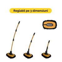 Mop Telescopic Rotativ 180° pentru Spălare Auto