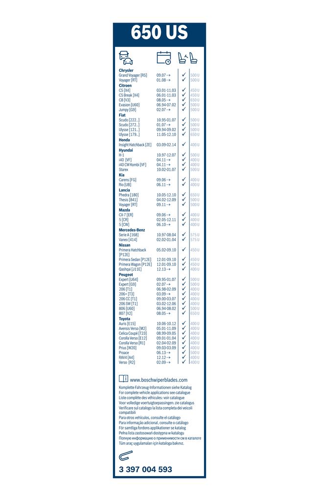 Lamela Stergator Hyundai H-1, fabricatie 2000-2006, caroserie Platou / Sasiu | STB3397004593