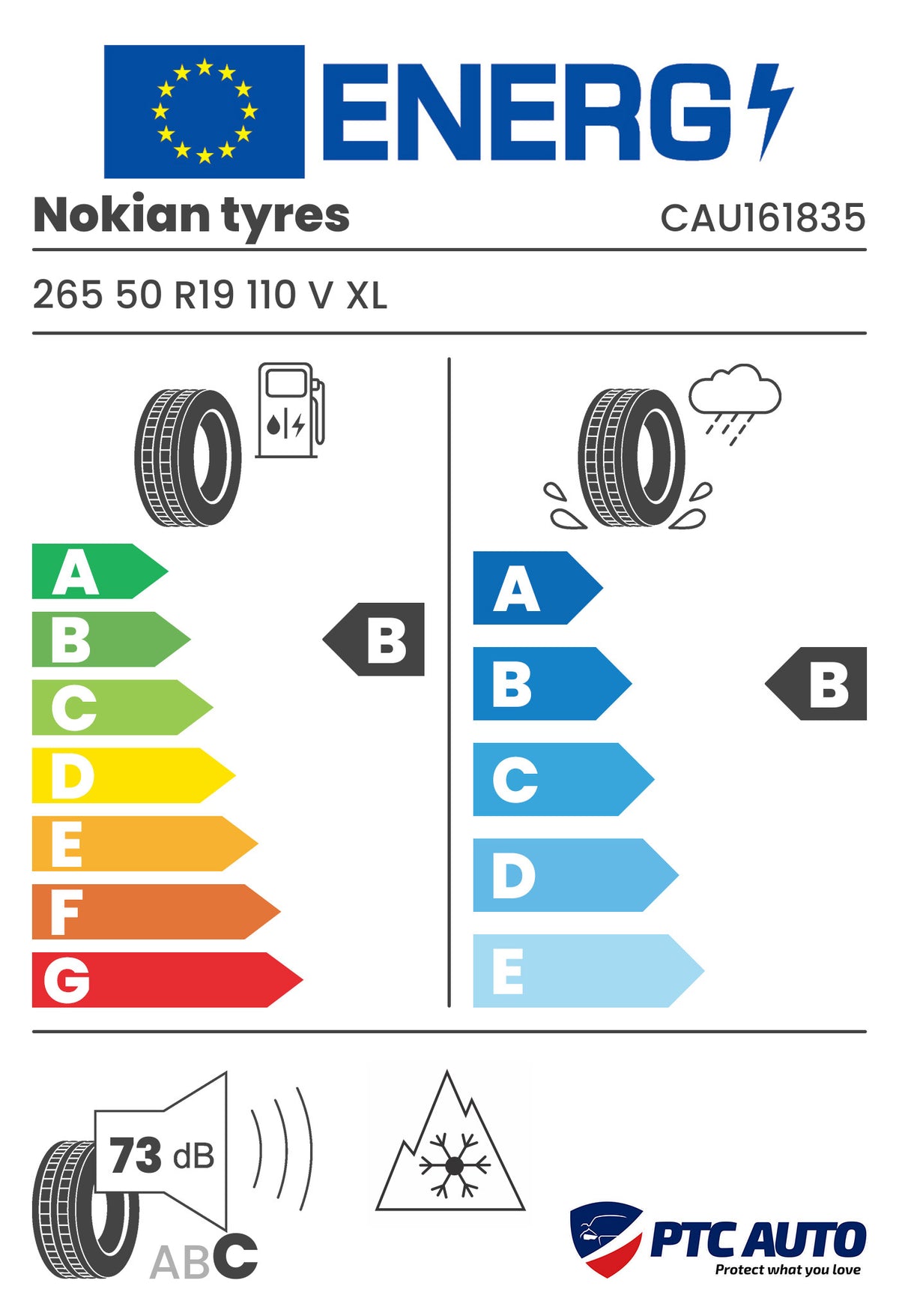 NOKIAN TYRES 265/50 R19 110V XL SNOWPROOF 2 SUV M+S 3PMSF (B-B-B[73])(4x4 iarna)