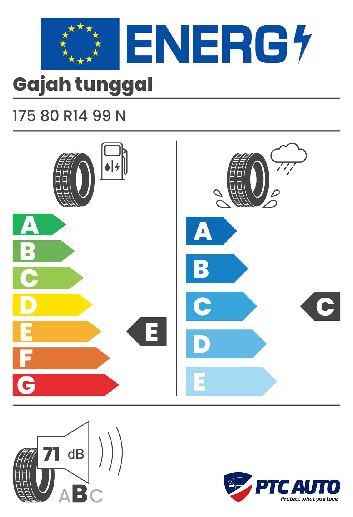 Anvelopa Vara Gajah tunggal 175/80 R14 MAXMILER X 99N
