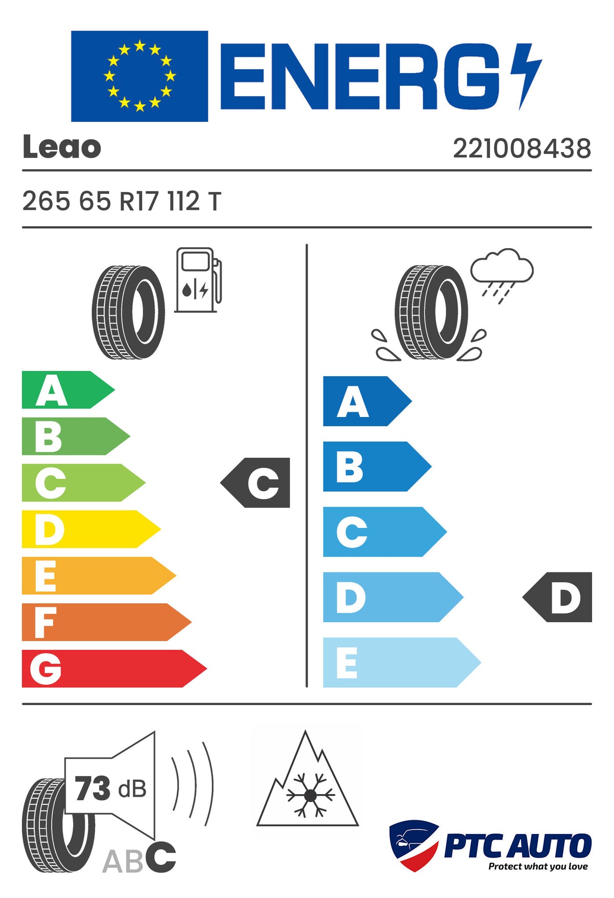 LEAO 265/65 R17 112T W D ICE I-15 SUV M+S 3PMSF (C-D-B[73])(4x4 iarna)