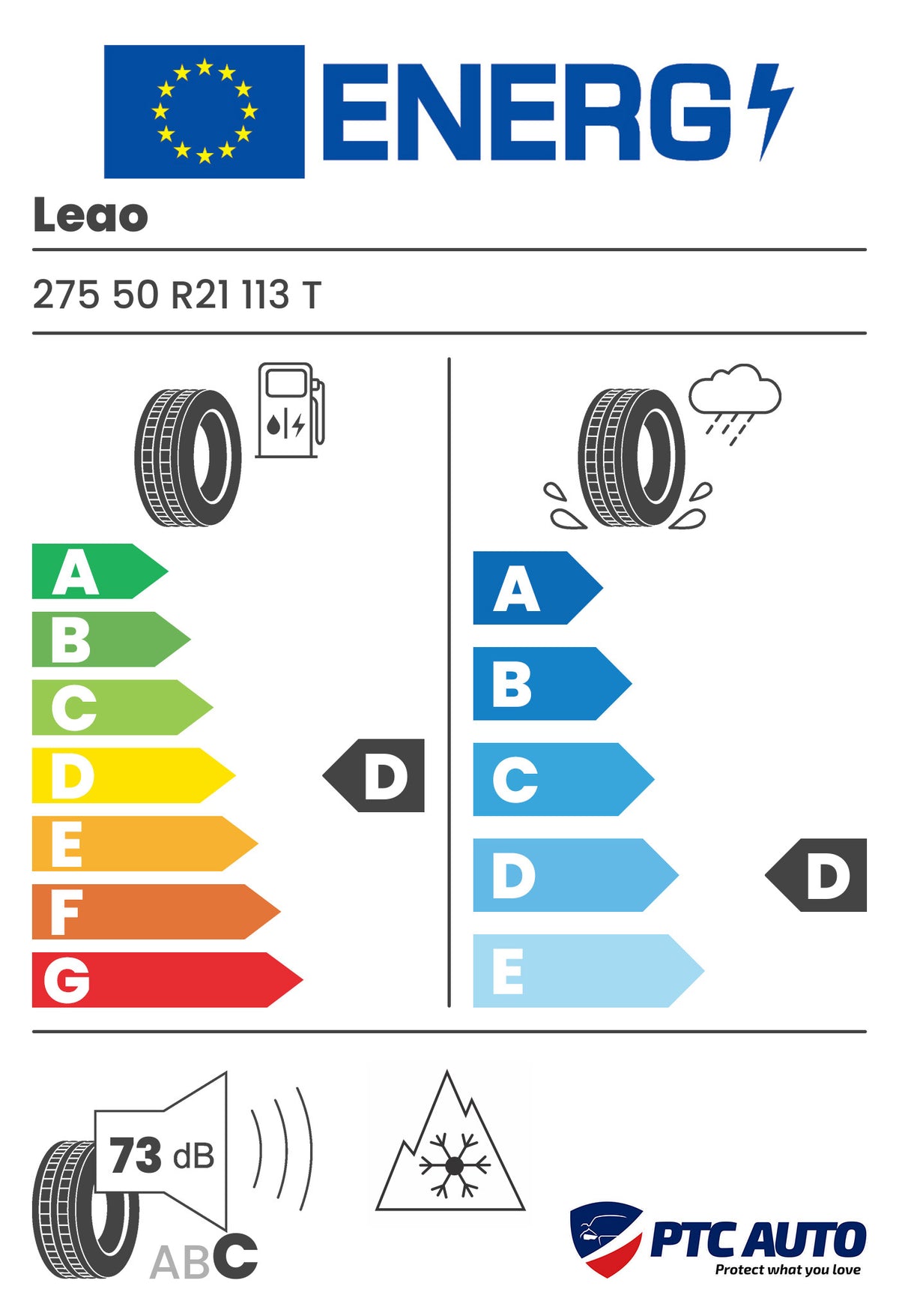 LEAO 275/50 R21 113T W D ICE I-15 SUV M+S 3PMSF (D-D-B[73])(4x4 iarna)