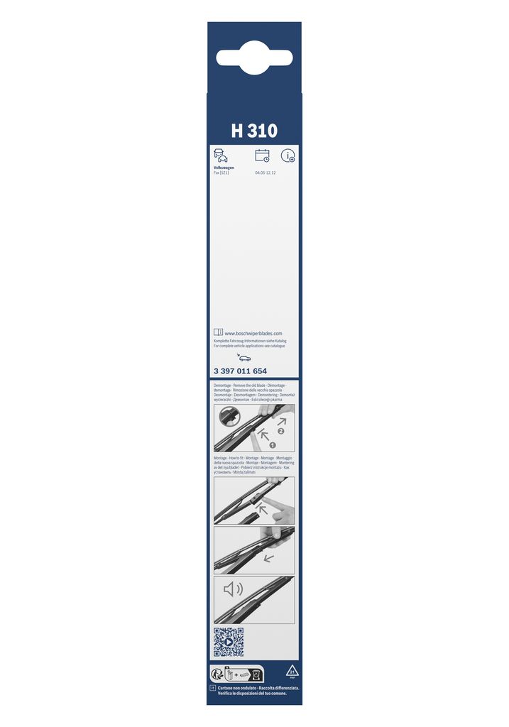 Lamela Stergator Volkswagen Fox, fabricatie 2005-2011, caroserie Hatchback | STB3397011654