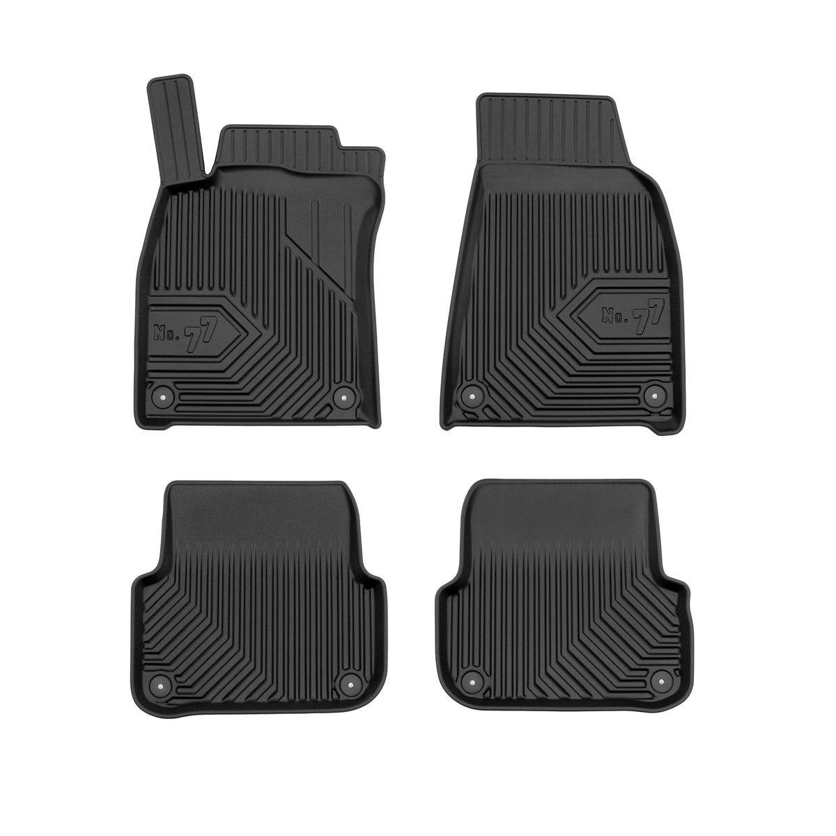 Covorase auto tip tavita Audi A6 C6, an fabricatie 03.2004 - 2006, caroserie sedan inainte de facelift, distanța dintre prinderile din spate: 37.5 cm | 77407633