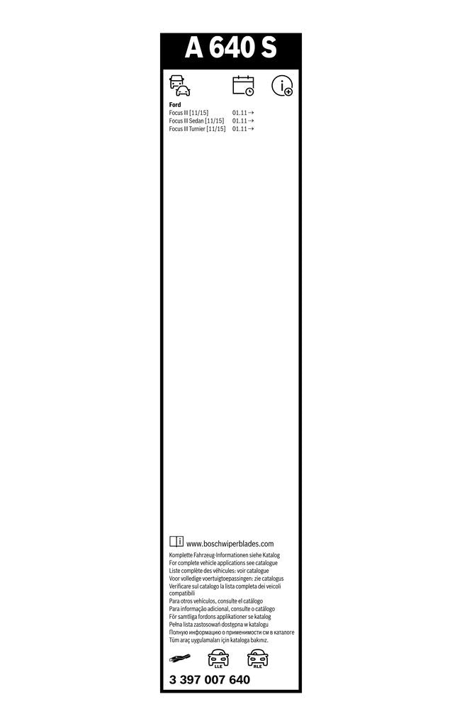 Lamela Stergator Ford Focus III, fabricatie 2010-2020, caroserie Combi | STB3397007640