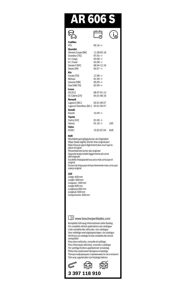 Lamela Stergator Lancia Kappa, fabricatie 1996-2001, caroserie Combi | STB3397118910