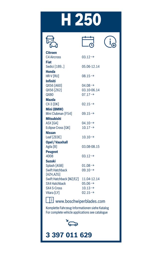 Lamela Stergator Opel Agila B, fabricatie 2008-2014, caroserie Hatchback | STB3397011629