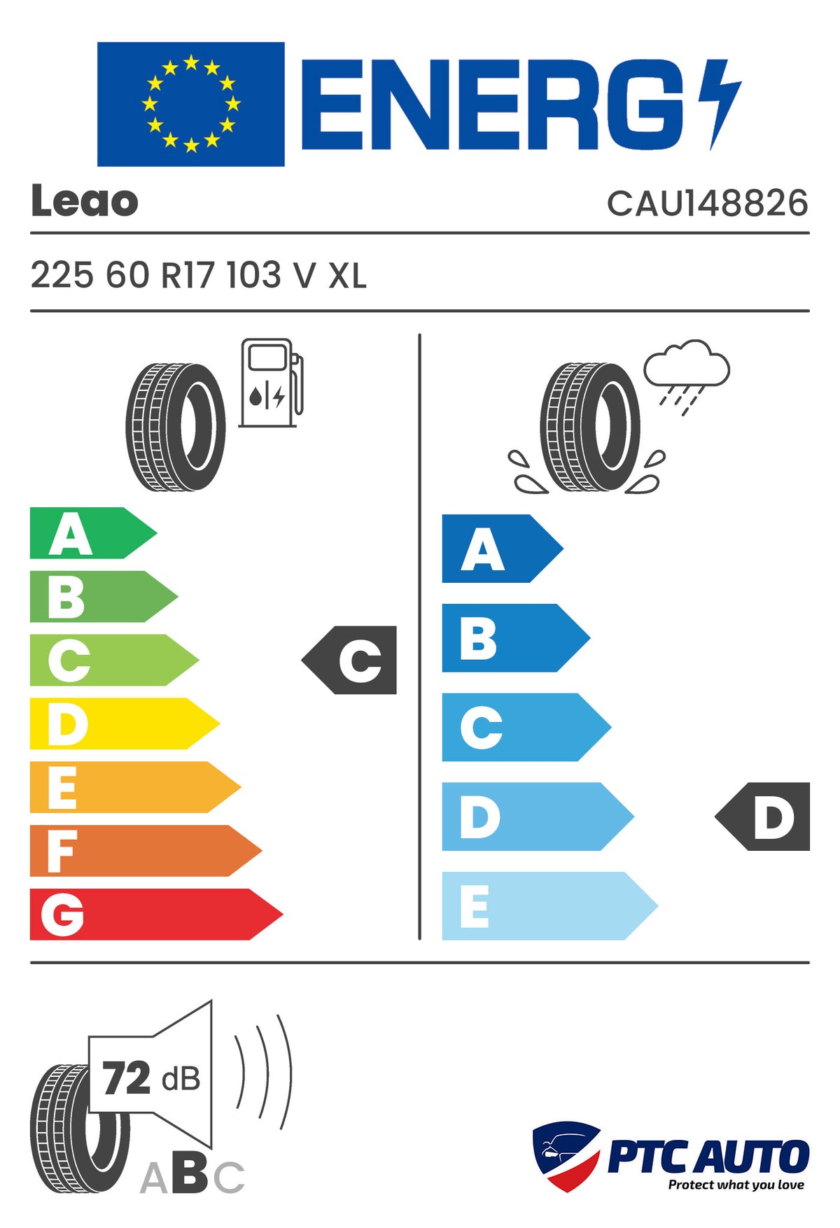 LEAO 225/60 R17 103V XL iGREEN ALL SEASON M+S 3PMSF (C-D-B[72])(4x4 All Season)