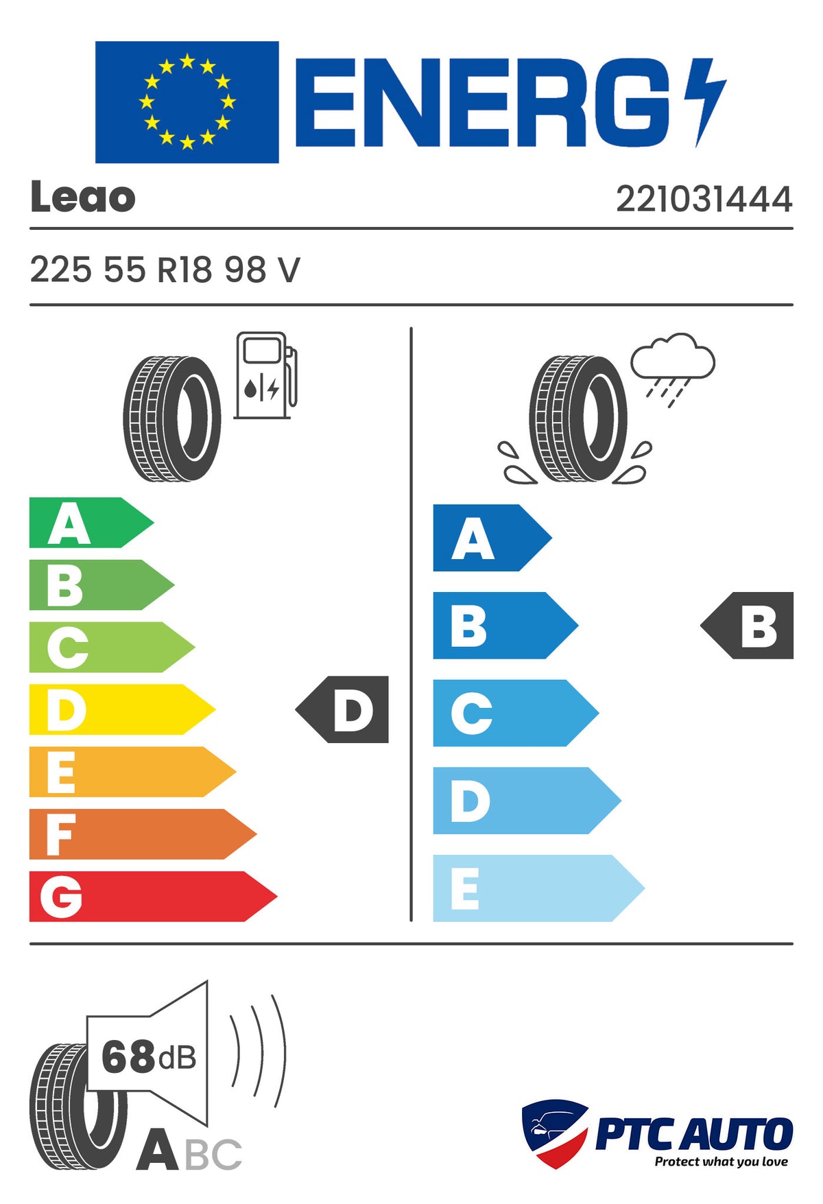 LEAO 225/55 R18 98V NOVA-FORCE C/S (D-B-A[68])(4x4 vara)