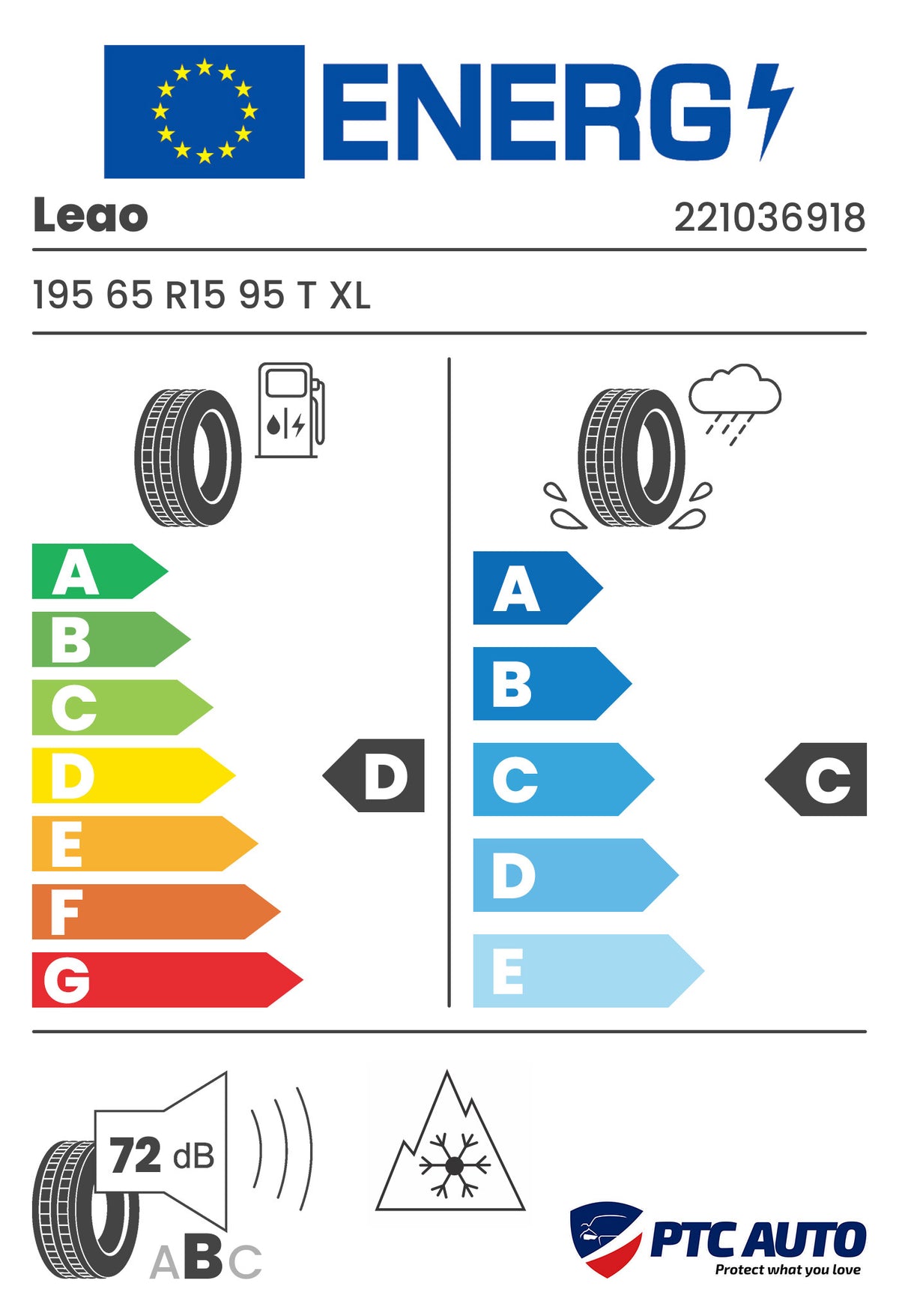 LEAO 195/65 R15 95T XL WINTER DEFENDER HP 3PMSF (D-C-B[72])(Turisme iarna)