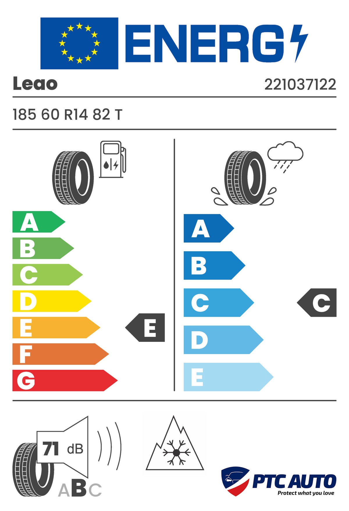 LEAO 185/60 R14 82T WINTER DEFENDER HP 3PMSF (E-C-B[71])(Turisme iarna)