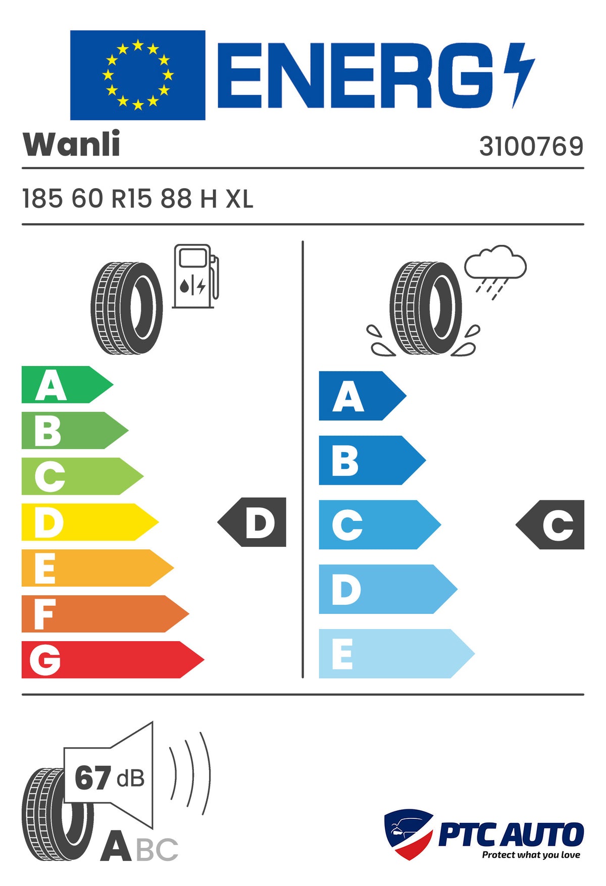 WANLI 185/60 R15 88H XL SC501 (D-C-A[67])(Turisme All Season)