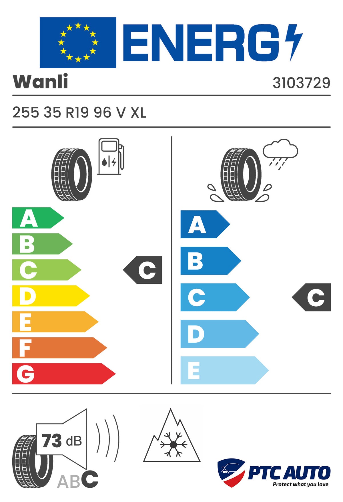 WANLI 255/35 R19 96V XL SW211 (C-C-B[73])(Turisme iarna)