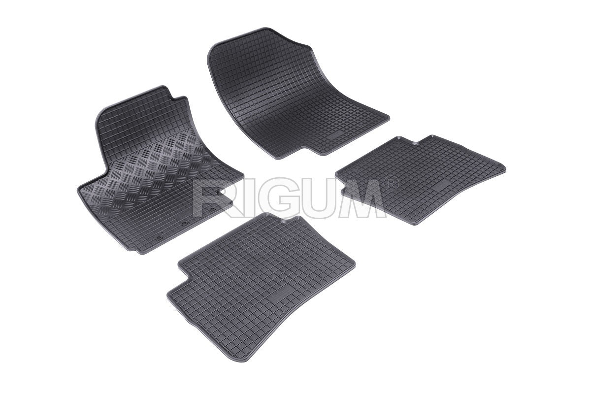 Set 5 covorase auto HYUNDAI I20 I din 01.2009 - 11.2014, cu covoras tunel median, Caroserie HATCHBACK