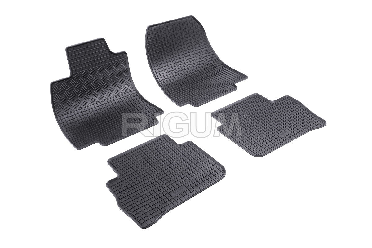 Set 5 covorase auto NISSAN TIIDA din 2007 - 12.2011, cu covoras tunel median, Caroserie HATCHBACK