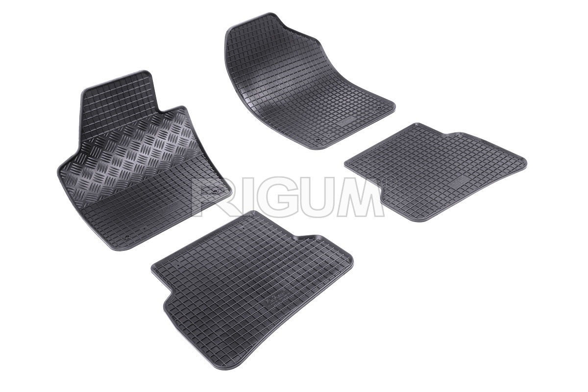 Set 5 covorase auto VOLKSWAGEN POLO V din 05.2009 - 09.2017, cu covoras tunel median, Caroserie HATCHBACK