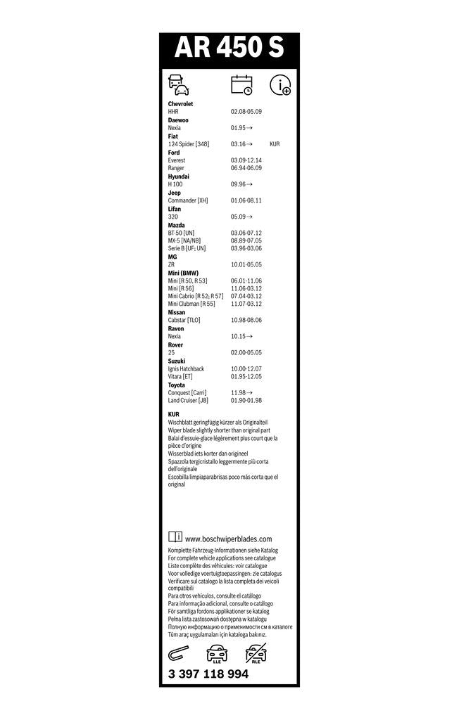 Lamela Stergator Chevrolet Tahoe, fabricatie 1994-1996, caroserie SUV | STB3397118994