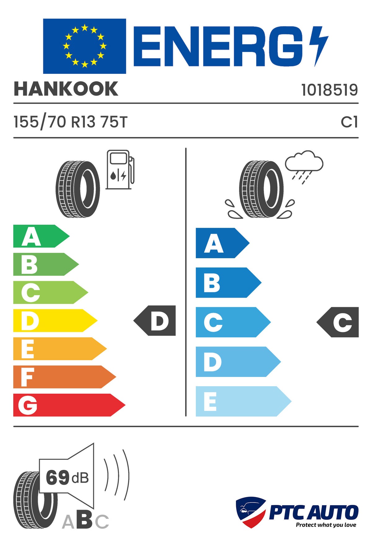 Anvelopa Vara Hankook 155/70 R13 K425 KINERGY ECO 75T