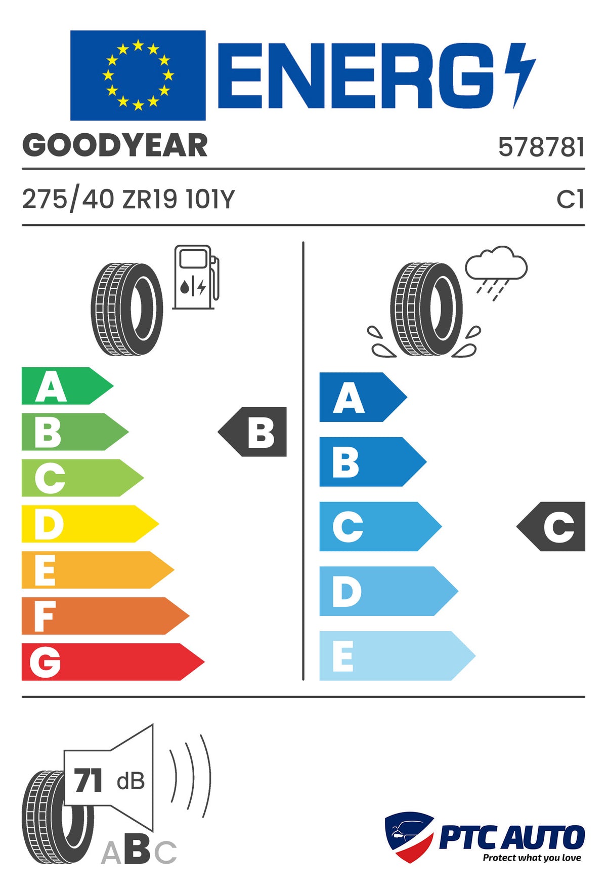 Anvelopa Vara Goodyear 275/40 ZR19 EAGLE F1 ASYMMETRIC 3 101Y MGT