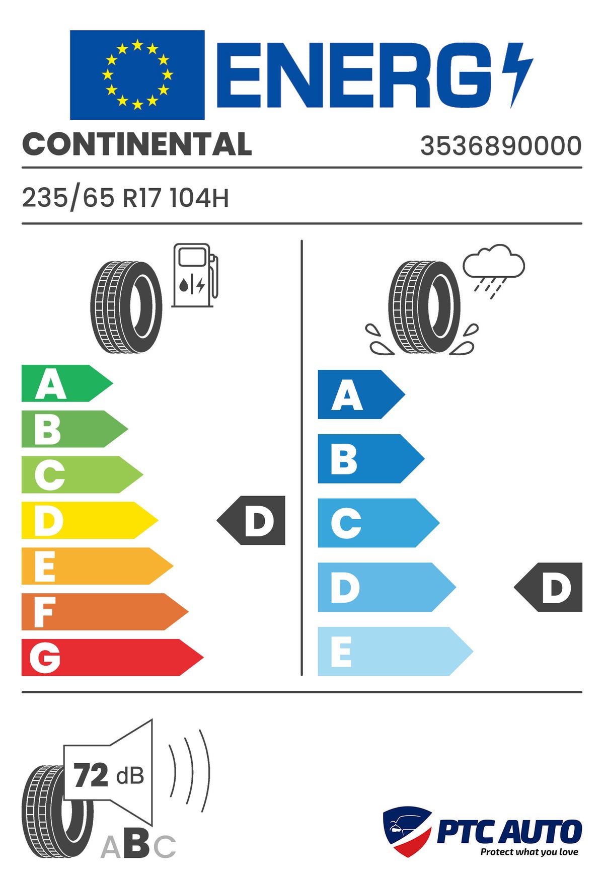 CONTINENTAL 235/65 R17 104H 4X4WINTERCONTACT (*) M+S 3PMSF (D-D-B[72])(4x4 iarna)