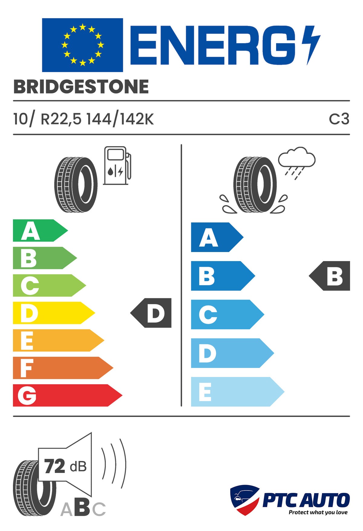 BRIDGESTONE 10/ R22,5 144/142K M840 M+S 3PMSF (UNIV) (D-B-B[72])(Camioane)