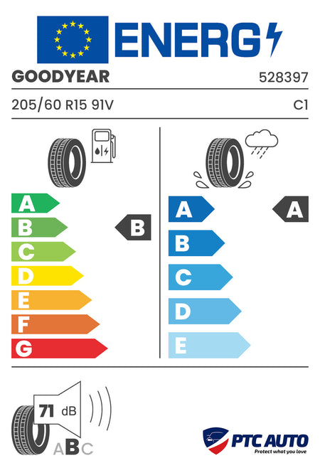 GOODYEAR 205/60 R15 91V EFFICIENTGRIP PERFORMANCE (B-A-B[71])(Turisme vara)