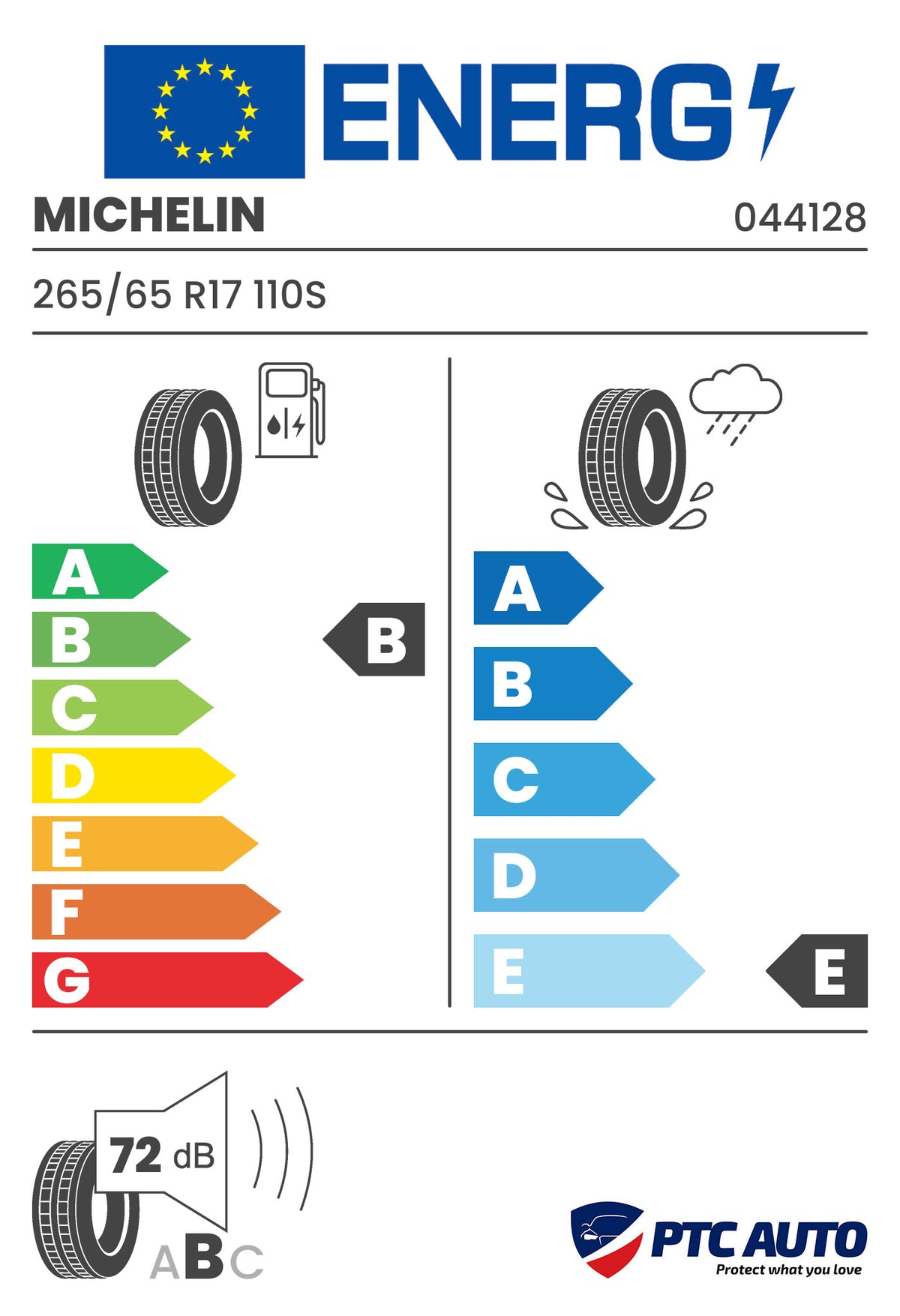 MICHELIN 265/65 R17 110S LATITUDE TOUR (B-E-B[72])(4x4 vara)