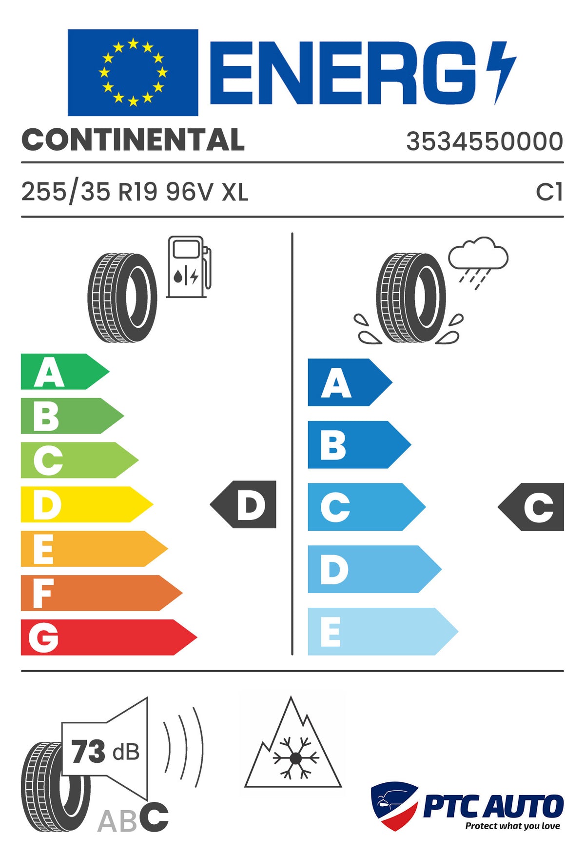 Anvelopa Iarna Continental 255/35 R19 TS830 P 96V