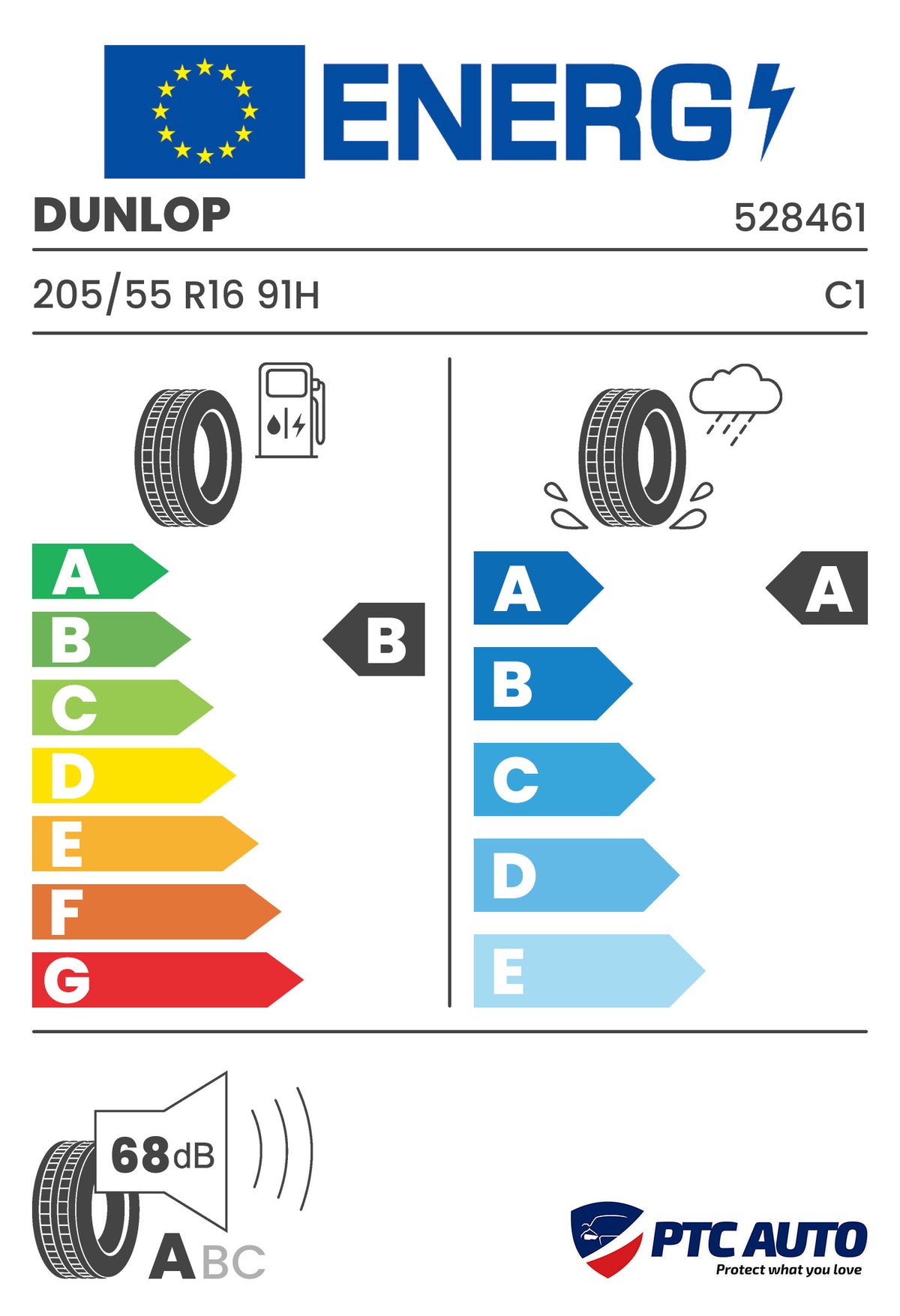 Anvelopa Vara Dunlop 205/55 R16 BLURESPONSE 91H