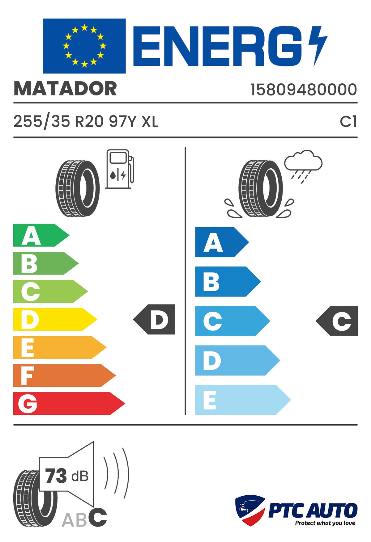 MATADOR 255/35 R20 97Y XL FR MP47 HECTORRA 3 (D-C-B[73])(Turisme vara)
