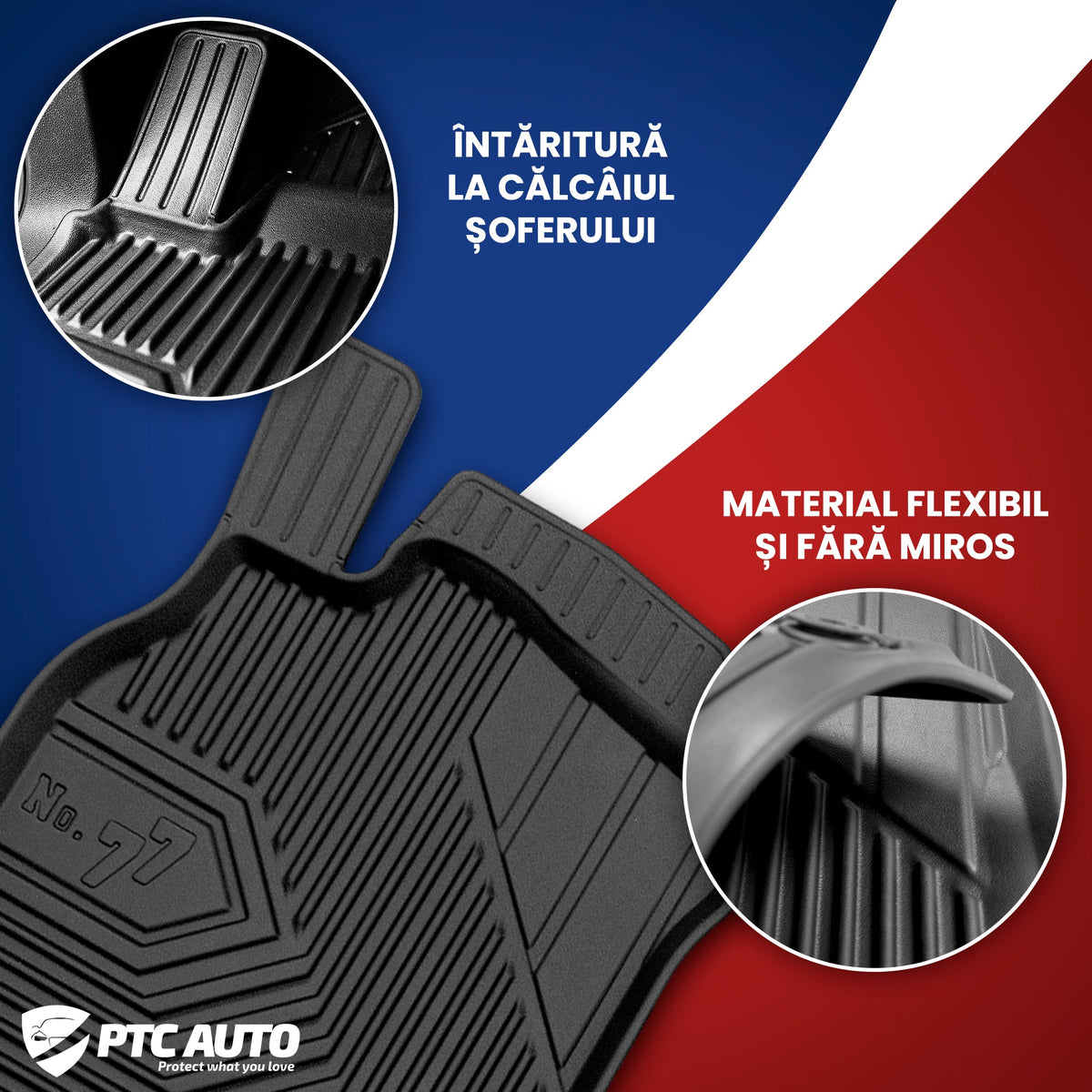Covorase auto tip tavita Mazda CX CX-5 II, an fabricatie 07.2017 - 2021, caroserie suv fara acoperire prindere centura | 77425095