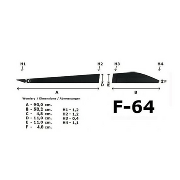 Bandouri laterale Toyota RAV4 V, an fabricatie 01.2019 - prezent, caroserie suv | F-64