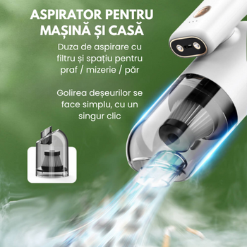 Aspirator pliabil cu rotire la 180° pentru masina si casa