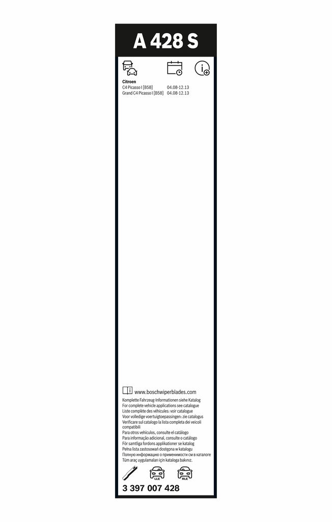 Lamela Stergator Citroen C4grand Picasso, fabricatie 2006-2013, caroserie Minivan | STB3397007428