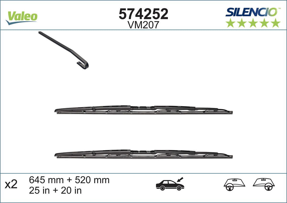 Lamela Stergator Peugeot 607, fabricatie 2000-2011, caroserie Sedan | STV574252