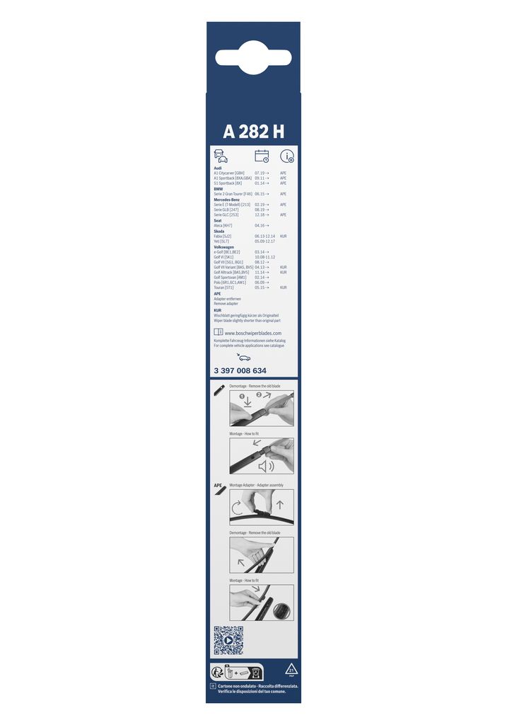 Lamela Stergator BMW Seria 2, fabricatie 2014+, caroserie Minivan | STB3397008634