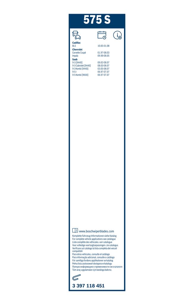 Lamela Stergator Saab 9-5, fabricatie 1998-2009, caroserie Combi | STB3397118451