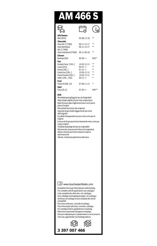 Lamela Stergator Ford Fiesta VI, fabricatie 2008-2017, caroserie Hatchback | STB3397007466