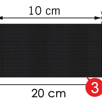 SUPORT PENTRU PORTBAGAJ, 20 CM, NEGRU