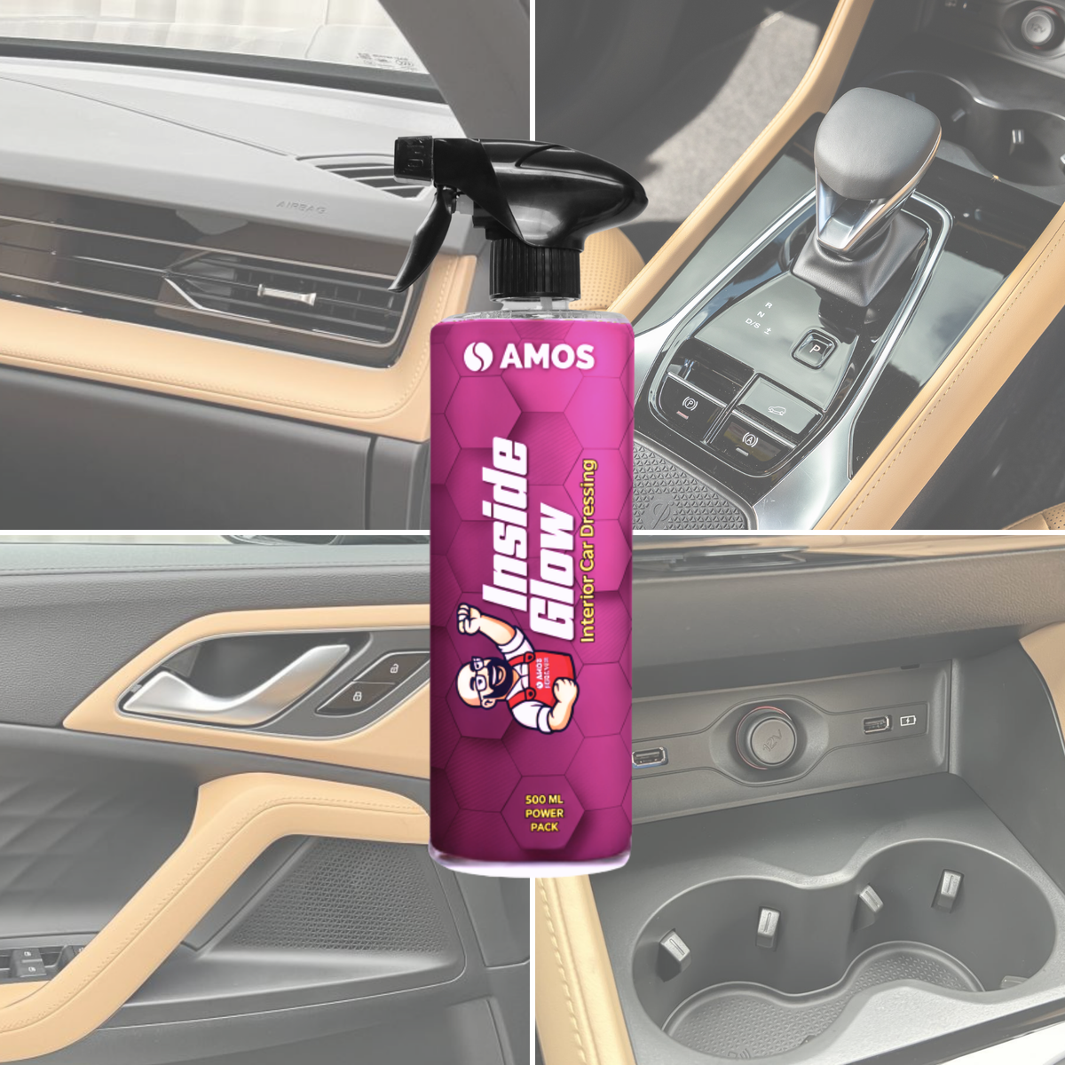 Dressing plastic și vinil interior 500 ml - Amos Inside Glow