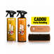 Leather Care Duo: curățare + hidratare piele auto (perie detailing cadou)